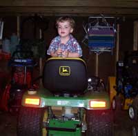Mark on tractor