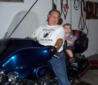Grandpa Dan and Mark on motorcycle