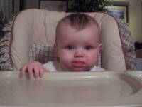 Andrew in his highchair