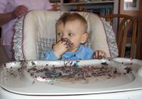 Andrew eating birthday cake