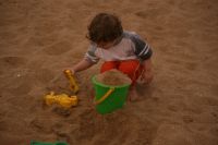 Mark playing in sand
