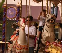 John, Mark, and Andrew on Carousel at Fashion Island