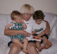 Nana reading to Andrew and Mark