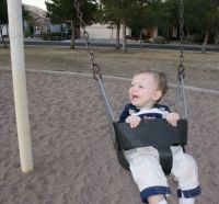 Andrew on swing at park