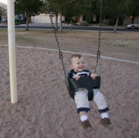 Andrew on swing at park