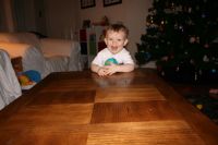 Andrew playing at table